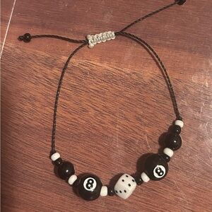 Black and White Beaded Bracelet